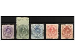 407 ** ESPAÑA. Ed.270, 272, 274, 276, 278. <B>15 Cts.</B> Violeta, <B>20 Cts.</B> Verde, <B>25 Cts.</B> Azul, <B>40 Cts. - Autres & Non Classés