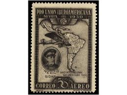 524 * ESPAÑA. Ed.586 + 579. <B>50 Cts.</B> Negro Al Dorso <B>IMPRESIÓN DEL 4 PTS. VIOLETA. </B> - Autres & Non Classés