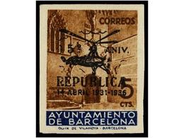 765 ** ESPAÑA: AYUNTAMIENTO DE BARCELONA. Ed.NE 17/21. <B>NO EMITIDOS. </B>Serie Completa. LUJO. Cat. 200€. - Otros & Sin Clasificación