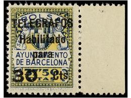 776 ** ESPAÑA: AYUNTAMIENTO DE BARCELONA. Ed.T-NE 1/6. <B>NO EMITIDOS. </B>Serie Completa. LUJO. Cat. 165€. - Other & Unclassified