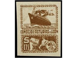 778 (*) ESPAÑA: ASTURIAS Y LEON. Ed.4, 5 (2), 6, 7. Cinco Valores <B>ENSAYOS DE COLOR.</B> RAROS. - Andere & Zonder Classificatie