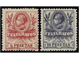 805 * ESPAÑA: TELEGRAFOS. Ed.39/46. SERIE COMPLETA, Centrajes Buenos En General. MUY BONITA. Cat. 330€. - Altri & Non Classificati