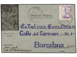 903 ESPAÑA GUERRA CIVIL. 1940. Tarjeta Postal Escrita Desde El Campo De Prisiones <B>PILATOS Sala 3ª </B>de Tarragona. - Altri & Non Classificati