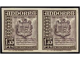 977 ** COLONIAS ESPAÑOLAS: ANDORRA. Ed.48s/55s. JUEGO COMPLETO En Parejas <B>SIN DENTAR. </B>LUJO. Cat. 3.458€. - Andere & Zonder Classificatie