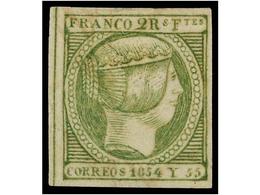 1035 (*) FILIPINAS. Ed.4a. <B>2 Reales </B>verde Esmeralda. Impresión Muy Fina Correspondiente A Las Primeras Tiradas, R - Other & Unclassified