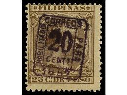 1038 * COLONIAS ESPAÑOLAS: FILIPINAS. Ed.130B/130J. SERIE COMPLETA. Sellos Provisionales De 1898. Sólo Reseñados En El C - Otros & Sin Clasificación