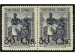 1069 * COLONIAS ESPAÑOLAS: GUINEA. Ed.251hza. <B>30 Cts. S. 40 Cts.</B> Azul. <B>'H'</B> De 'Habilitado' Del Mismo Tamañ - Altri & Non Classificati