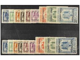 1101 ** COLONIAS ESPAÑOLAS: GUINEA. Serie De Nueve Sellos <B>ESPECIAL MOVIL</B> Con Habilitación Privada<B> CORREO AÉREO - Andere & Zonder Classificatie