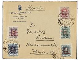 1159 COLONIAS ESPAÑOLAS: MARRUECOS. Ed.82/85,87. 1925. TETUAN A ALEMANIA. Precioso Franqueo. - Other & Unclassified