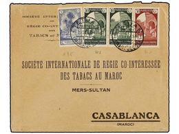 1171 MARRUECOS. Ed.107, 136 (2), 140. 1934. TETUAN A CASABLANCA. <B>5 Cts.</B> Azul, <B>10 Cts.</B> Verde (2), <B>30 Cts - Andere & Zonder Classificatie