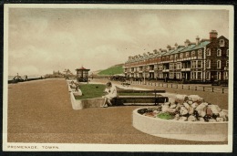 RB 1197 -  Early Postcard - Towyn Promenade - Denbighshire Wales - Denbighshire