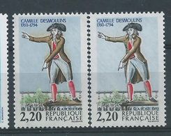 [19] Variétés : N° 2594 Desmoulin Végétation Dépouillée + Normal ** - Unused Stamps