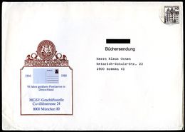 Bund PU111 C2/007 Privat-Umschlag 70 J. GEZÄHNTE POSTKARTEN Bingen 1981 NGK 5,00 € - Privé Briefomslagen - Gebruikt