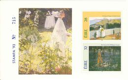 IRELAND, Booklet 44a, 1993, Impressionism, Bookletpane Overprint Stampa 93 - Carnets