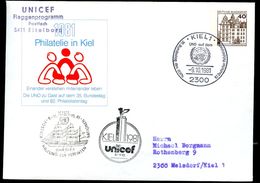 Bund PU111 C2/021 Privat-Umschlag UNO PHILATELIE KIEL Sost. 1981 - Enveloppes Privées - Oblitérées