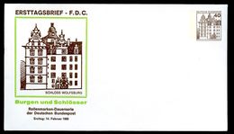 Bund PU111 D1/001 Privat-Umschlag SCHLOSS WOLFSBURG 1980 - Enveloppes Privées - Neuves