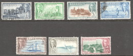 BARBADOS 1950  George VI Definitives 7 Values  SG 271-3, 275-7, 280  Used - Barbados (...-1966)