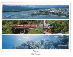 (765) Australia - QLD - Cairns (with Stamp At Back) With Train - Cairns