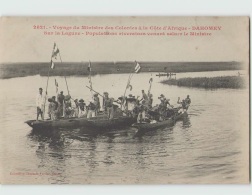 Voyage Du Ministre Des Colonies. DAHOMEY . Sur La Lagune, Populations Riveraine Venant Saluer Le Ministre (Fortier 2621) - Dahomey
