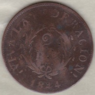 ARGENTINE . BUENOS AIRES . 2 REALES 1844 . COPPER - Argentine