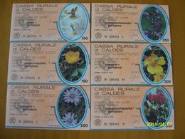 MINIASSEGNI CASSA RURALE DI CALDES (FIORI DIVERSI - COLORE ARANCIO) - [10] Cheques Y Mini-cheques