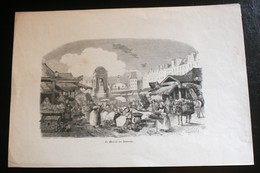 DAUBIGNY - Le Marché Des Innocens - Estampes & Gravures