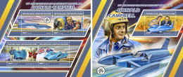 CENTRAL AFRICA 2017 ** Donald Campbell Bluebird K7 M/S+S/S - OFFICIAL ISSUE - DH1727 - Cars