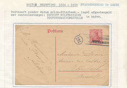 192/26 - Entier Occupation Allemande Etapes - Annulé Par La Censure D' ARLON - Vers ETTERBEEK - OC26/37 Etappengebied.
