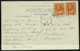 RB 1198 -  1923 Canada Postcard - Good Scarce Alert Bay Cormorant Island B.C. Postmark - C.P. Ship Princess Louise - Lettres & Documents