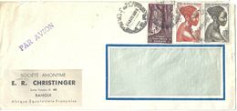 Airmail Brief  "SA. Christinger, Bangui AOF"            1957 - Brieven En Documenten