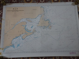 Carte Marine Papier Du Golfe Du Maine Au Détroit De Belle-Isle, Saint-Laurent, Canada, Terre Neuve, Edition N°2 De 1977 - Nautical Charts