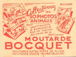 Buvard  " Moutarde Bocquet " ( Pliures, Rousseurs, Déchirures  ) 16 X 12,5 Cm - Mosterd