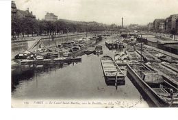 Paris Canal St Martin Vers La Bastille Année 1908 - Autres & Non Classés