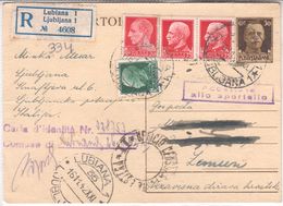 1353  CARTOLINA   R  --LUBIANA   .--NDH ZUMUN   1942 - German Occ.: Lubiana