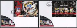 Djibouti 2016, Stamps On Stamp, Cartoons, Cats, Simpson,s, 4val In BF +BF In 2FDC - Bandes Dessinées