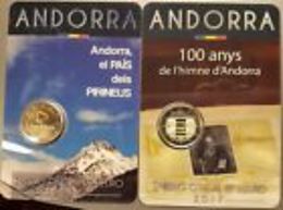 Andorre 2017 : Lot Des 2 Pièces De 2€ Commémorative (en Coincard) - Disponible En France - Andorra