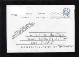 LETTER / FRANCE  PRIORITAIRE MACEDONIA ** - 2013-2018 Marianne Of Ciappa-Kawena