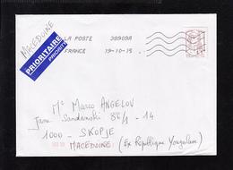LETTER / FRANCE  PRIORITAIRE MACEDONIA ** - 2013-2018 Marianne Of Ciappa-Kawena