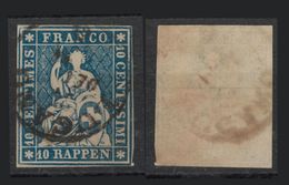 SVIZZERA - HELVETIA - (Vedere Fotografia) (See Photo) 10r Azzurro C.normale (filo Verde) Buoni Margini - Used Stamps