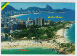 VISTA  AEREA  -PRAIA  DO  ARPOADOR, COPACABANA  E PAO DE ACUCAR      2 SCAN        (VIAGGIATA) - Copacabana
