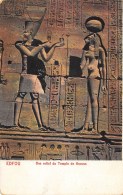 EGYPTE   EDFOU  BAS RELIEF DU TEMPLE DE HORUS - Edfu