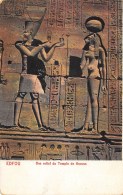 EGYPTE   EDFOU  BAS RELIEF DU TEMPLE DE HORUS - Idfu