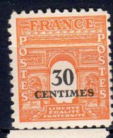 ARC DE TRIOMPHE  1944 -  30c Orange (chiffre En Noir) - N° 702** - 1944-45 Arc Of Triomphe