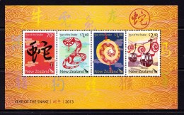 New Zealand 2013 Year Of The Snake Minisheet MNH - Ongebruikt