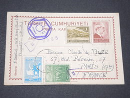 TURQUIE - Entier Postal + Complément De Istambul Pour La France En 1945 Avec Contrôle Postal - L 14236 - Lettres & Documents