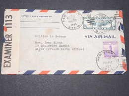ETATS UNIS - Enveloppe De New York Pour Alger En 1942 Avec Contrôle Postal - L 14258 - Postal History