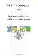 1982 - DEUTSCHLAND - FDS ETB 7/1982 [For Sport] - Michel 1127/1128 + BONN 1 - 1981-1990