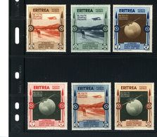 ERITREA 1934 "EXPO. INTERNAZIONALE, D'ARTE COLONIALE NAPOLI #C1 - C6 MH  $33.00 - Eritrea