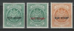 Antigua SG 52-54, Mi 35-37 * MH - 1858-1960 Crown Colony