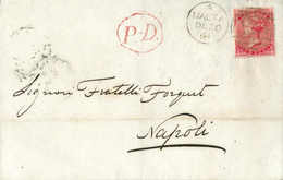 Großbritannien Victoria 4 P. Rot Auf Faltbrief Mit Stempel A25 Und Beiges. K1 A MALTA 20/12 61 Nach Italien. (Michel: GB - Other & Unclassified